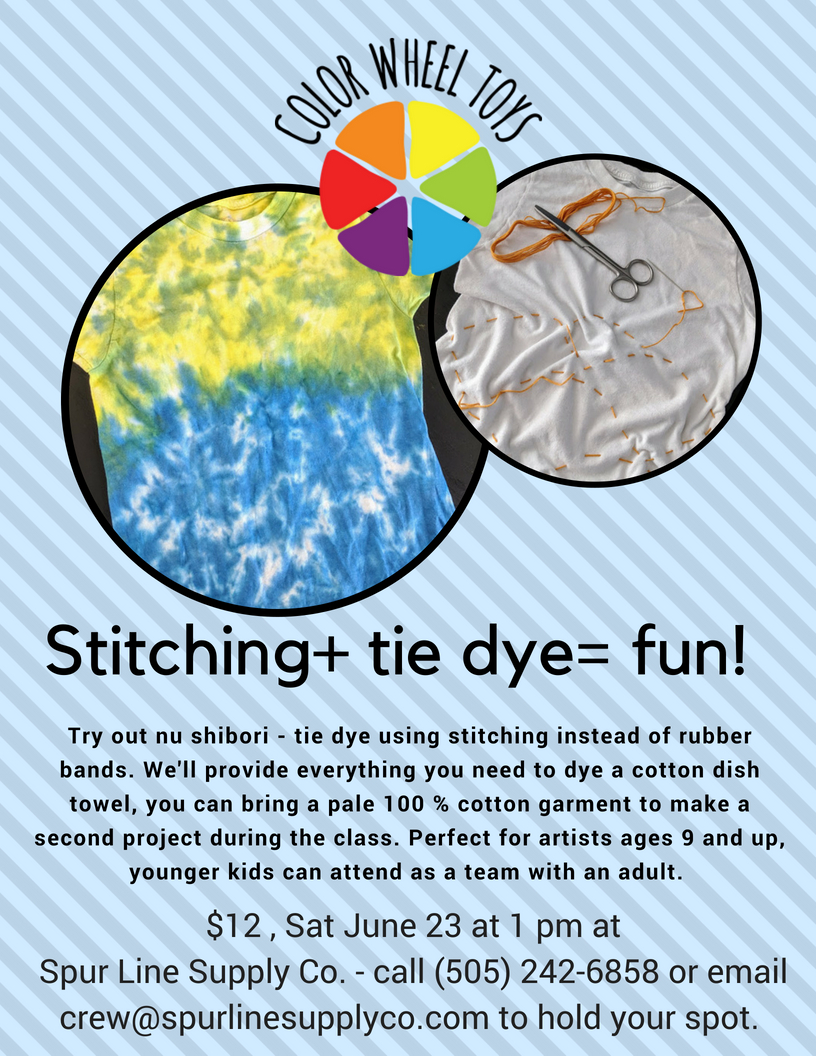 Stitching+ tie dye= fun!